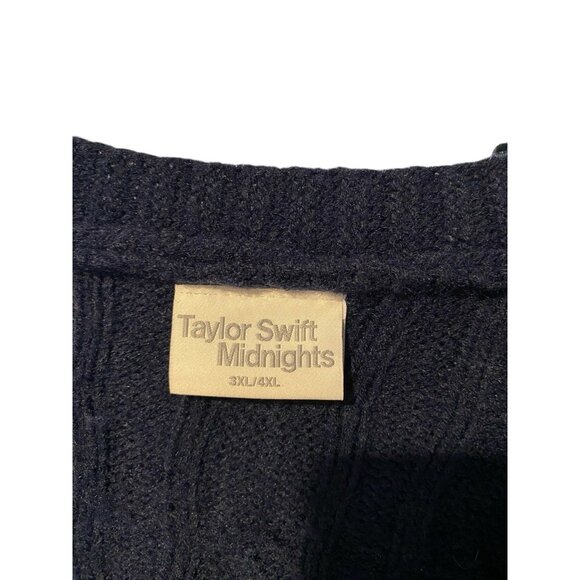 TAYLOR SWIFT MIDNIGHT CARDIGAN SWEATER WOMENS SZ 3XL-4XL - Picture 4 of 5